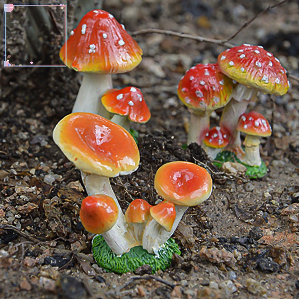 Mô Hình Cây Nấm Bằng Nhựa Resin Thân Thiện Với Môi Trường Trang Trí Nhà Cửa