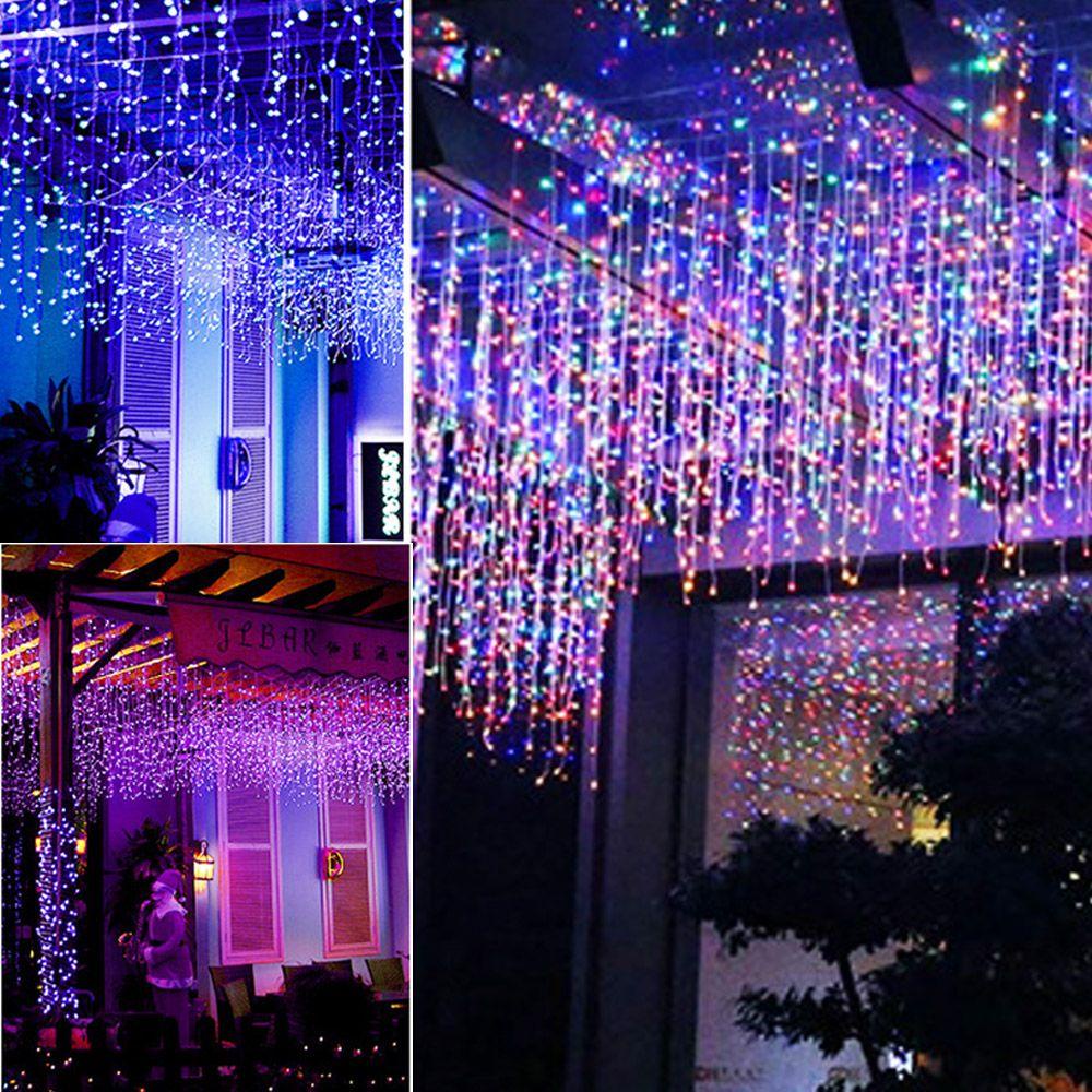 1 Dây Đèn LED Hình Vòng Hoa Trang Trí Sân Vườn