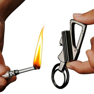 [Sale] Bật Lửa/Hộp Quẹt Diêm Xăng Kiêm Móc Khóa Cao Cấp Honest