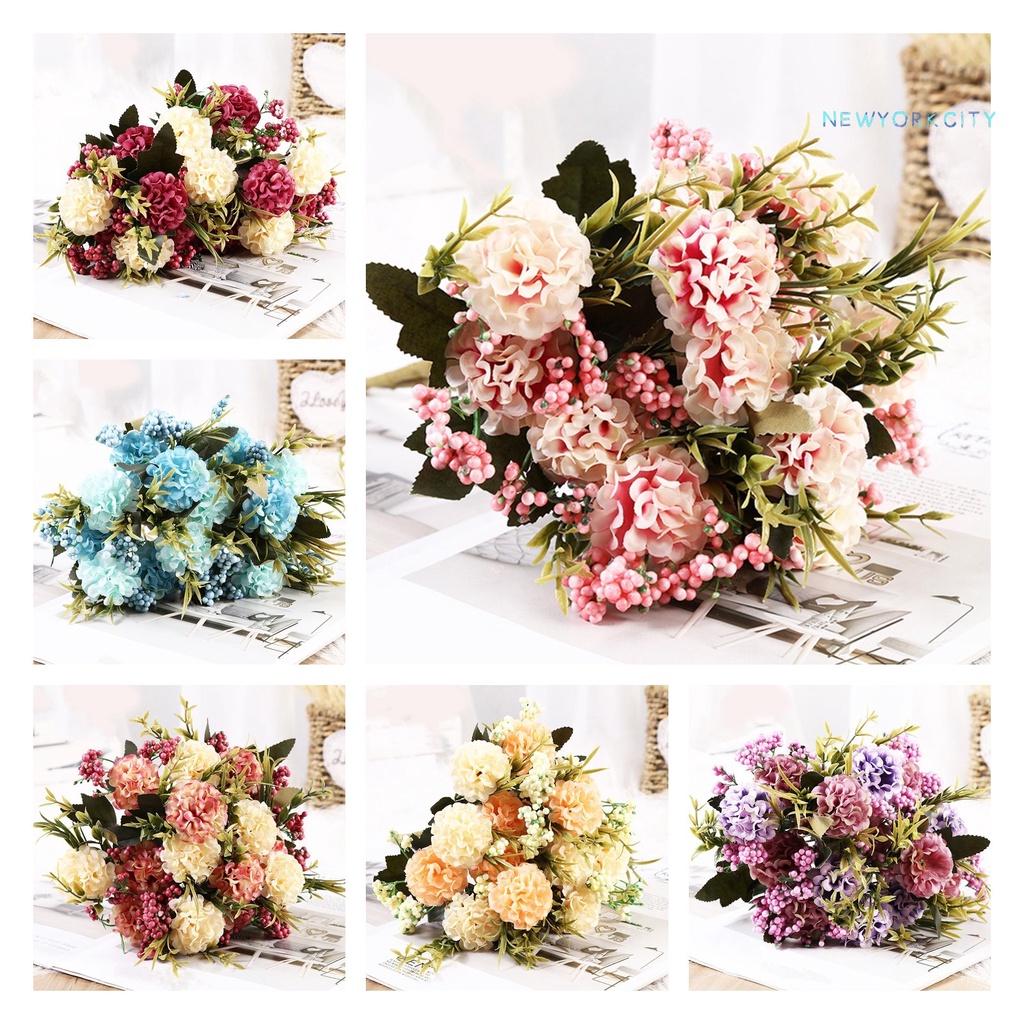 1 Bó Hoa Cúc Giả Bằng Ngọc Trai Nhân Tạo Tinh Tế Trang Trí Nhà Cửa