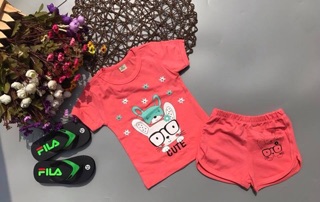 Set 5 bộ tay ngắn bé gái