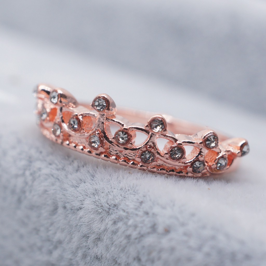 Set Nhẫn Đeo Tay Kim Loại Đính Đá Thời Trang Cho Nữ