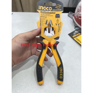 Kìm răng kềm điện 6inch 160mm combination pliers ingco hcp28168