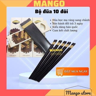 Đũa, combo 10 đôi đũa nhựa bọc vàng KOREA DESIGN chất liệu nhựa nguyên sinh an toàn cho gia đình bạn.