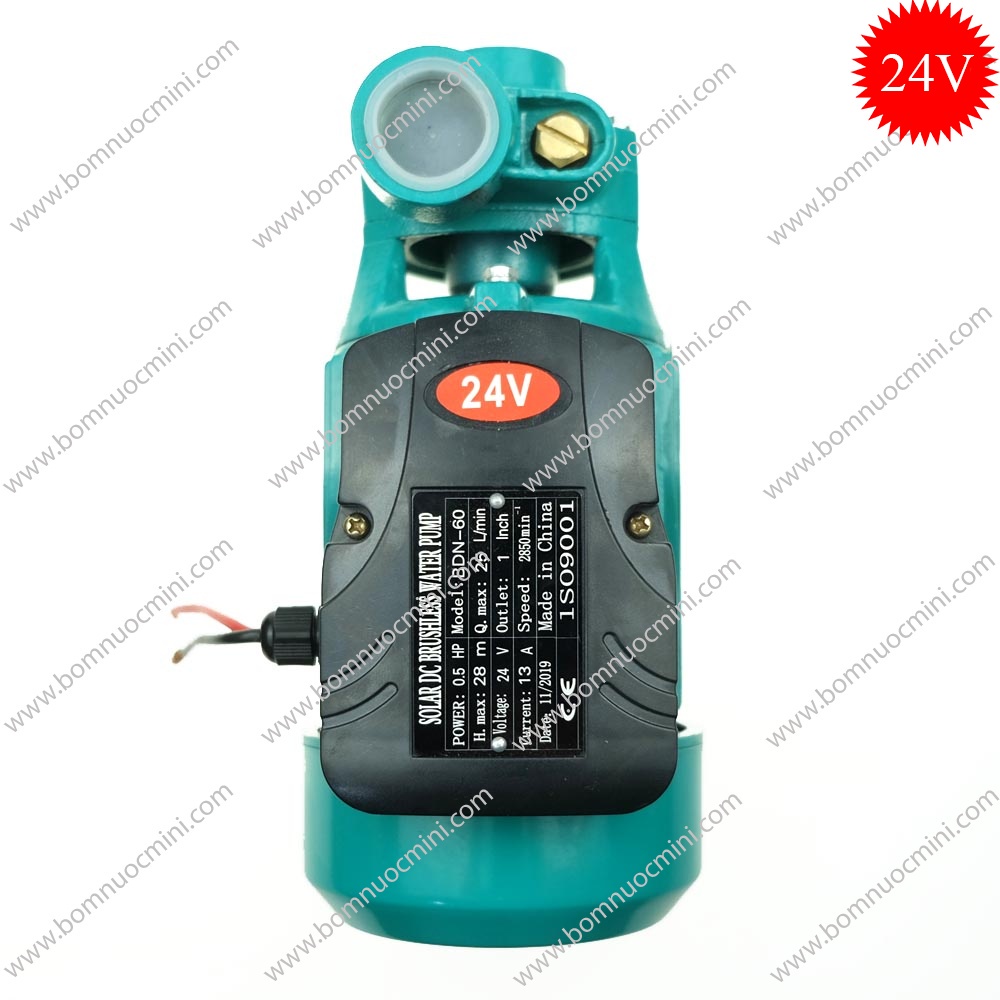 SOLAR Bơm Brushless 24V 350W 1.500L/H Cao 28m