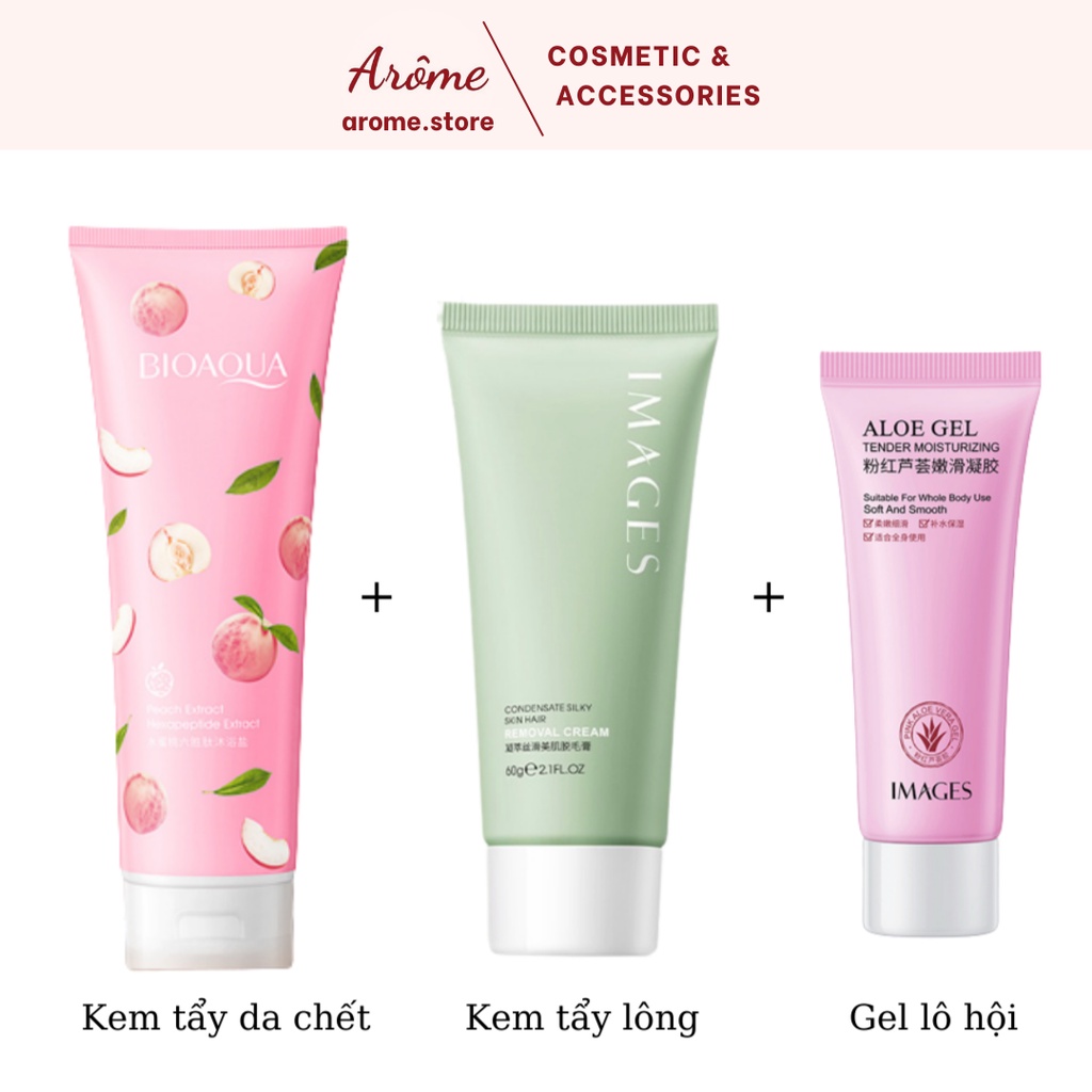 Kem tẩy lông IMAGES dịu nhẹ lành tính dùng cho Bikini/Nách/Chân/Tay an toàn cho da dễ dàng sử dụng ngay tại nhà - Arôme