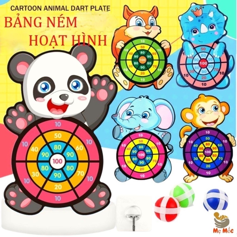 Bảng phi tiêu dính bóng cho bé, đồ chơi phi tiêu dính bóng