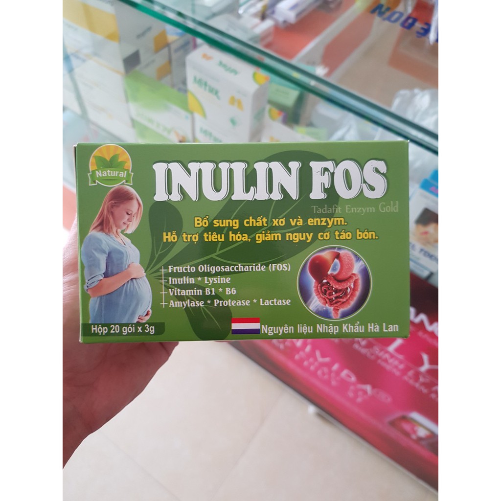 Inulin Fos - Bổ sung chất xơ và enzym, Hỗ trợ tiêu hóa và giảm nguy cơ táo bón.