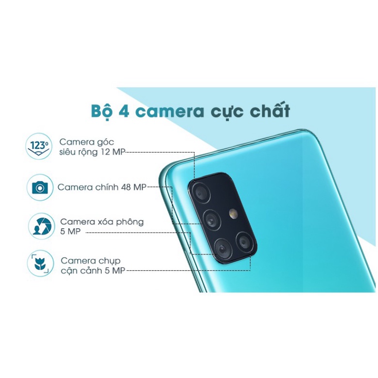 ĐIỆN THOẠI SAMSUNG GALAXY A51( 6GB/128GB) nguyên seal bảo hành chính hãng tại Điện Thoại Xinh | BigBuy360 - bigbuy360.vn