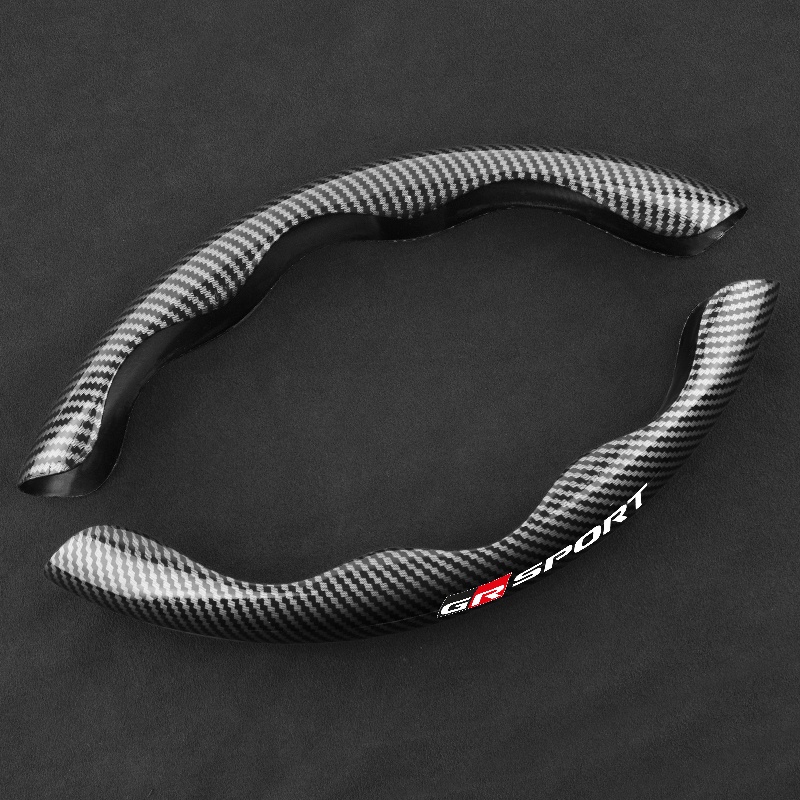 Bộ 2 Vỏ Bọc Vô Lăng Xe Hơi Bằng Sợi Carbon Cho Toyota VIos Yaris Corolla Cross Wish Revo CHR Avanza Fortuner Rush Wigo Innova raize Calya Etios Rav4 Hilux Camry