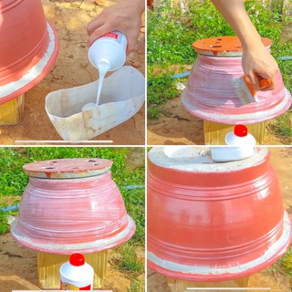 Keo Tạo Bóng Chống Thấm Okay Chai 1 lít - Tặng kèm cọ