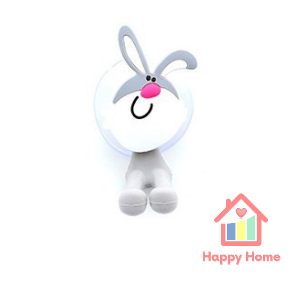 Kẹp treo bàn chải đánh răng, cáp sạc đáng yêu hút chân không Happy Home