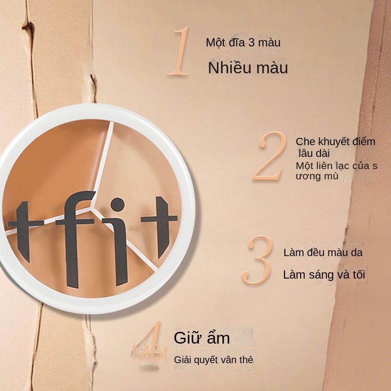 Kem che khuyết điểm TFIT ba màu che phủ các vết thâm trên khuôn mặt mụn trứng cá và quầng thâm