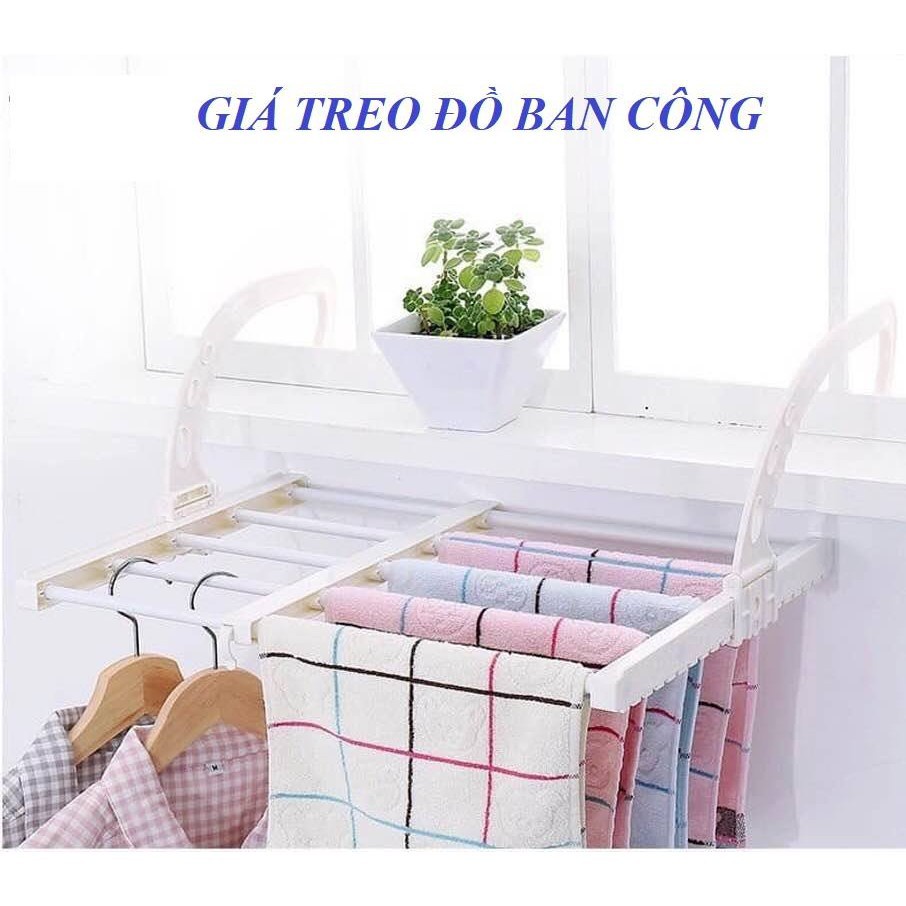 Giá Phơi Đồ Ban Công Gấp Gọn Chịu Lực Tuyệt Đối Kích Thước Loại To và Nhỏ - Hàng Chính Hãng