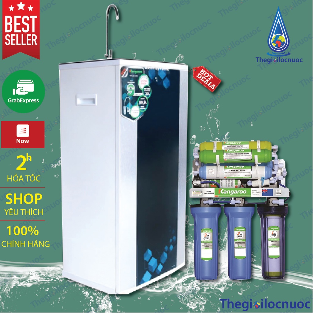 Máy lọc nước RO Kangaroo KG19G4MK-VTU 9 cấp lọc (chuyên lọc cho cả nước nhiễm phèn)