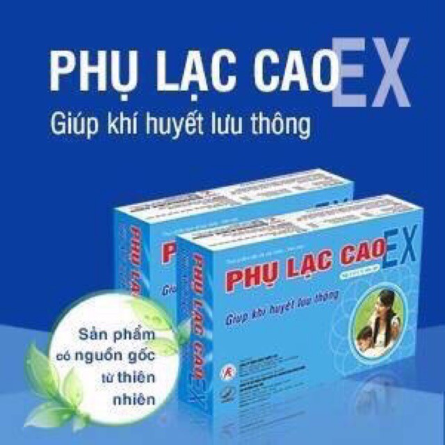 Phụ Lạc Cao EX- Hỗ trợ giảm đau bụng kinh (Hộp 30 viên)