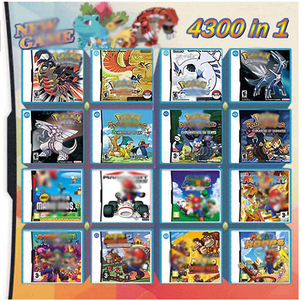The New 4300 Games in 1 DS Game Super Combo Cartuccia DS Games for DS NDS NDSL NDSi 3DS XL
