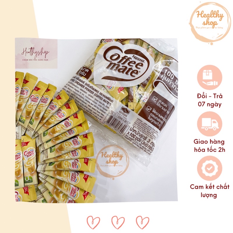 Bột kem sữa coffee mate Keto, das dùng pha với cacao, cafe, trà Thái
