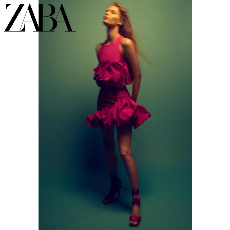 Zara Áo Sát Nách Cổ Tròn Xếp Ly Thời Trang Mùa Hè Cho Nữ3334653/3270653