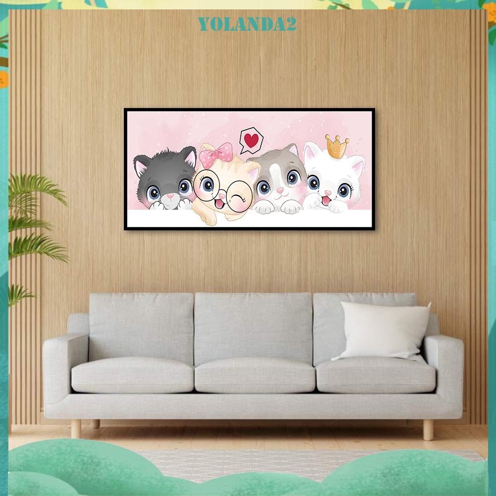 Tranh thêu chữ thập hình mèo con 11CT toàn bộ