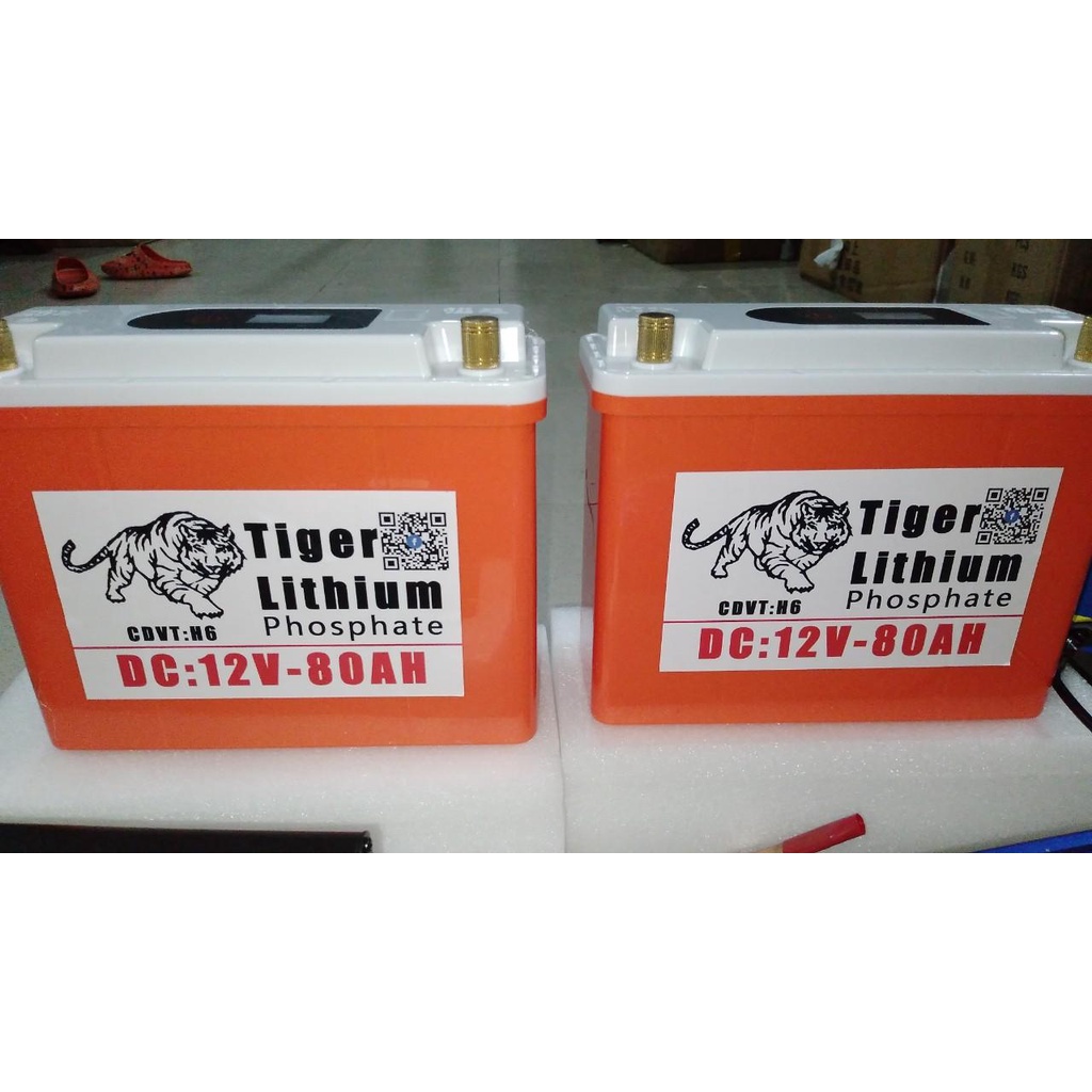 Bình Pin Lithium 80Ah chống nước hoàn toàn tuyệt đối-Pin lithium 12V-80Ah NEW