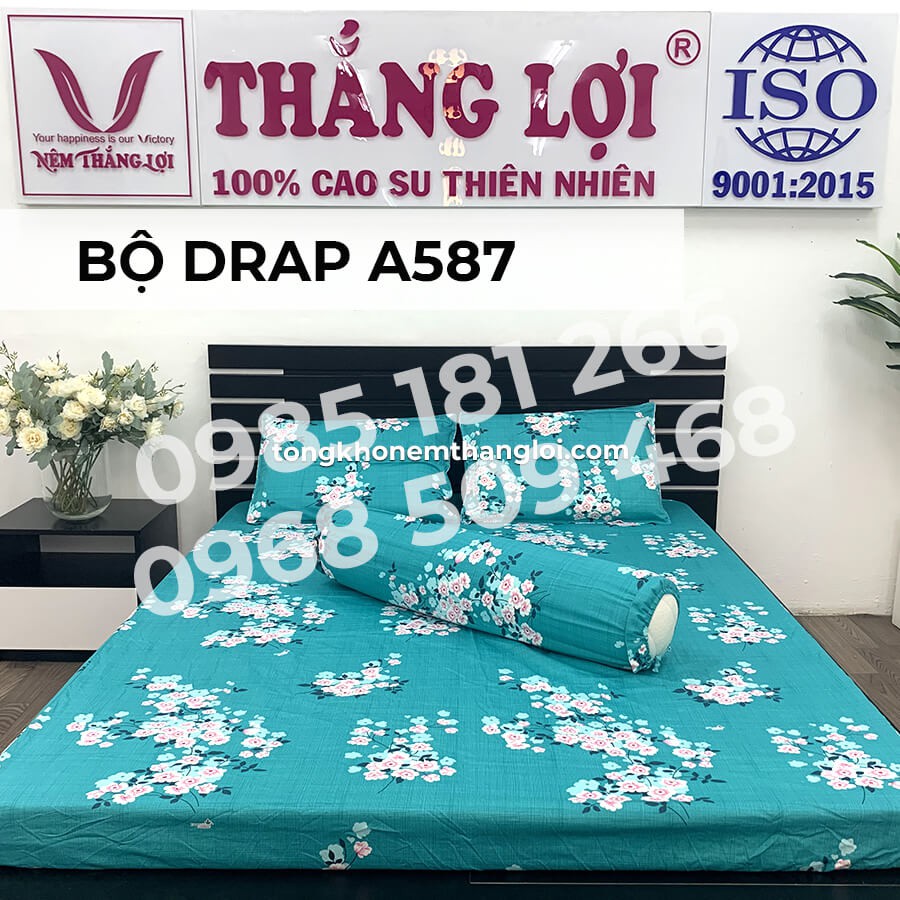 [Ảnh Thật] A587 - Bộ Drap Cotton 4 món Thắng Lợi Chính Hãng