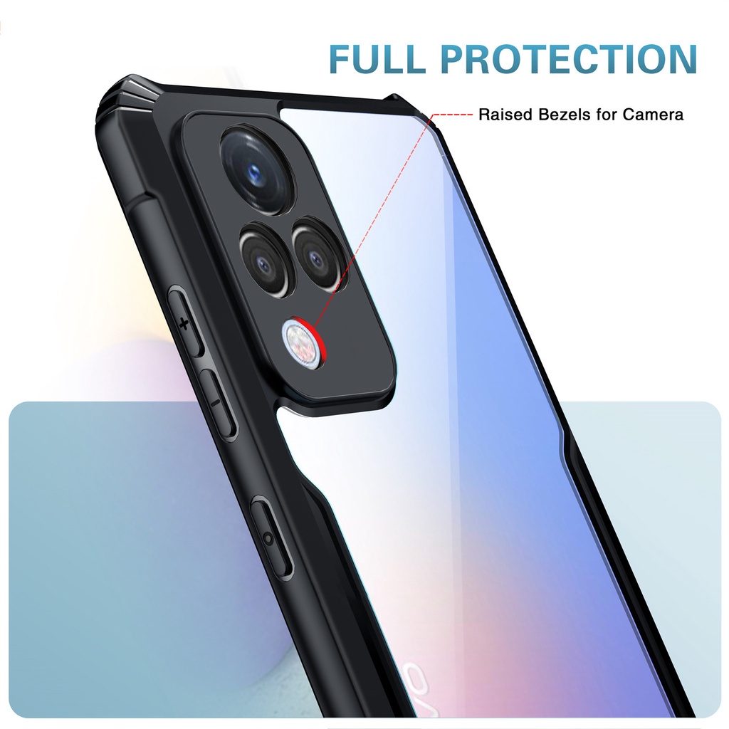 Ốp điện thoại trong suốt chống sốc kiểu dáng thời trang cho VIVO Y02s Y21 Y21s Y21t Y33s Y01 Y20 Y20i Y20s G Y15s Y15a Y17 Y15 Y12 Y76 5G Y31 Y51 Y30 Y50 Y19 Y91c Y91i Y1s Viền TPU, Lưng trong