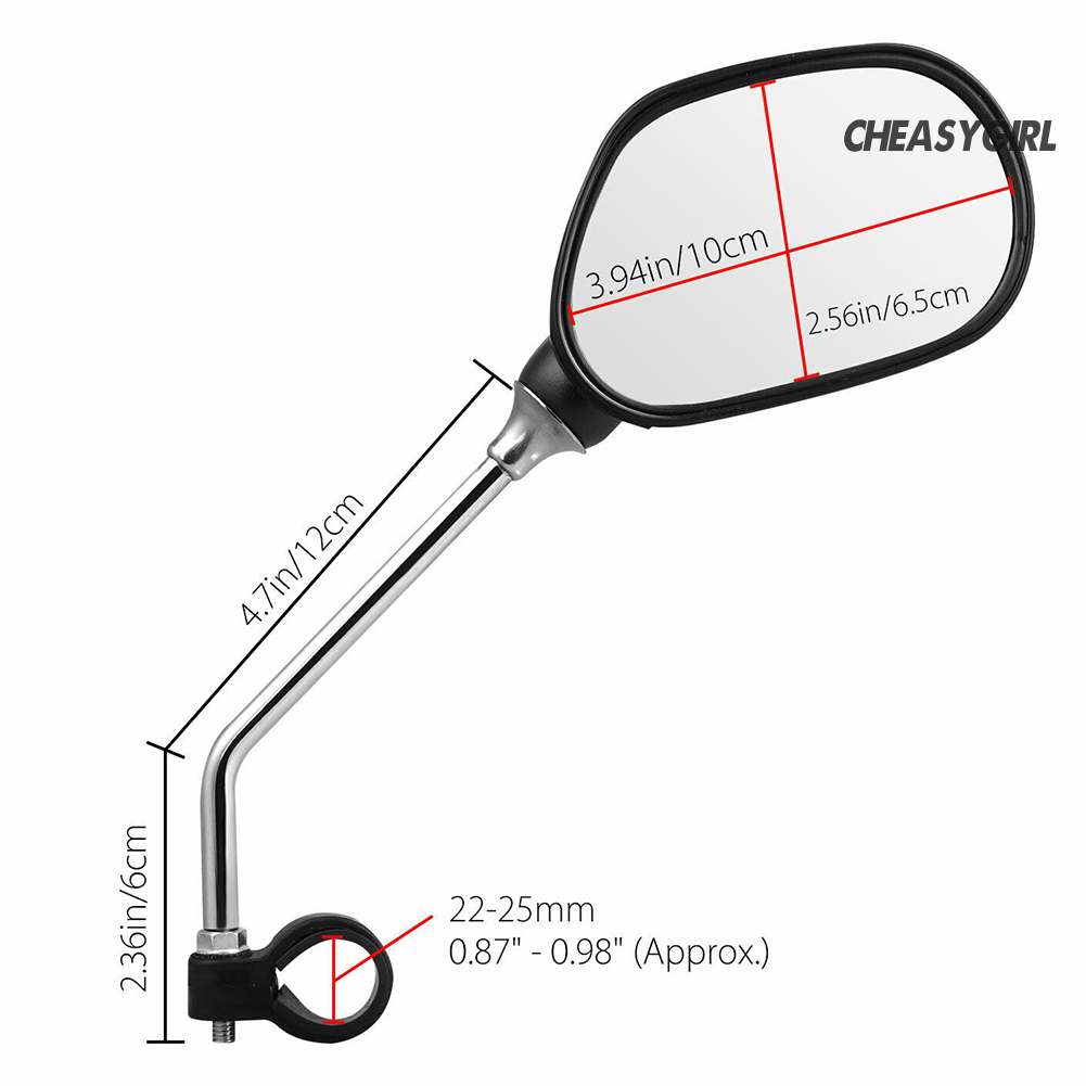 Bộ 2 Gương Chiếu Hậu Gắn Tay Lái Xe Đạp MTB Tùy Chỉnh Tiện Dụng