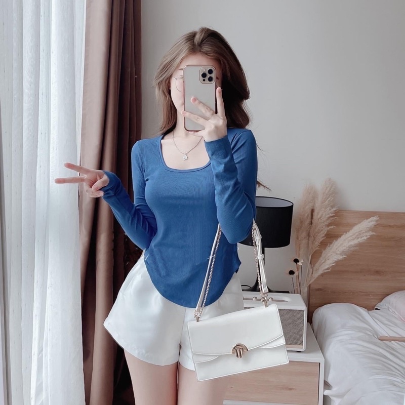 Áo thun tay dài basic 3 màu ôm body ❤️