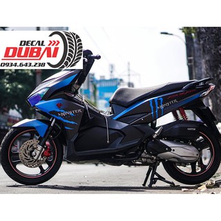 Tem Trùm Air blade Xanh Đen Monster