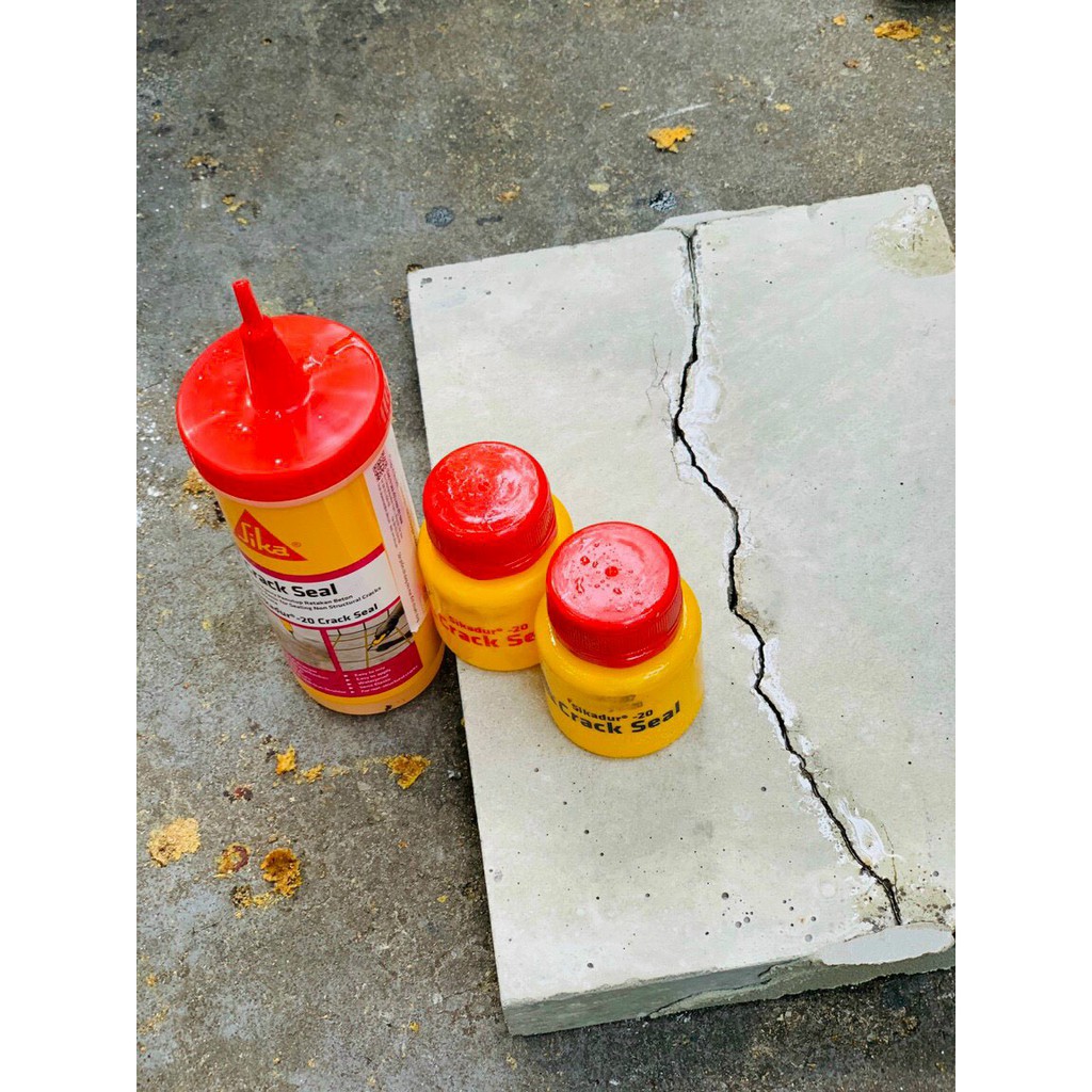 Keo xử lý vết nứt trám khe nứt Sikadur 20 Crack seal cường độ bám dính cao keo epoxy 2 thành phần dạng lỏng chai 160ml