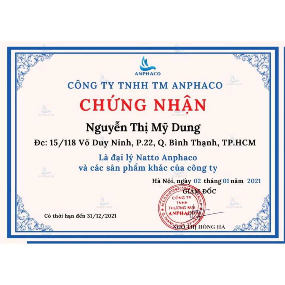 Viên Đậu Tương Lên Men Tía Tô, hộp 220gr. Natto Anphaco