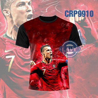 Áo thun nam cổ tròn in hình Ronaldo CR7, áo phông unisex nam nữ vải cotton co giãn chất lượng cao | CRP9910