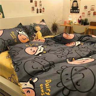 set chăn ga bò daisy cute