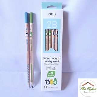 Bút chì Deli 2B hoạ tiết chim cánh cụt