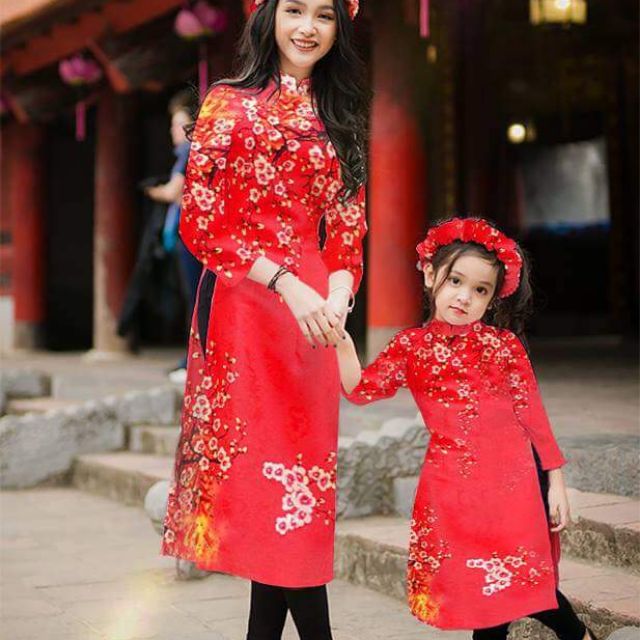 Set Áo dài cách tân mẹ và bé