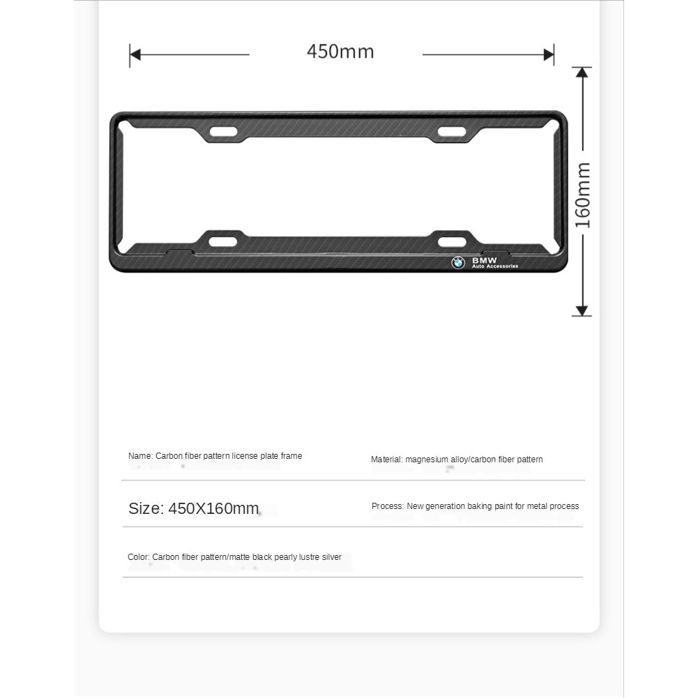 Khung bảo vệ biển số bằng sợi carbon cho xe Porsche Panamera/Macan/Cayenne/Taycan/917/718/911