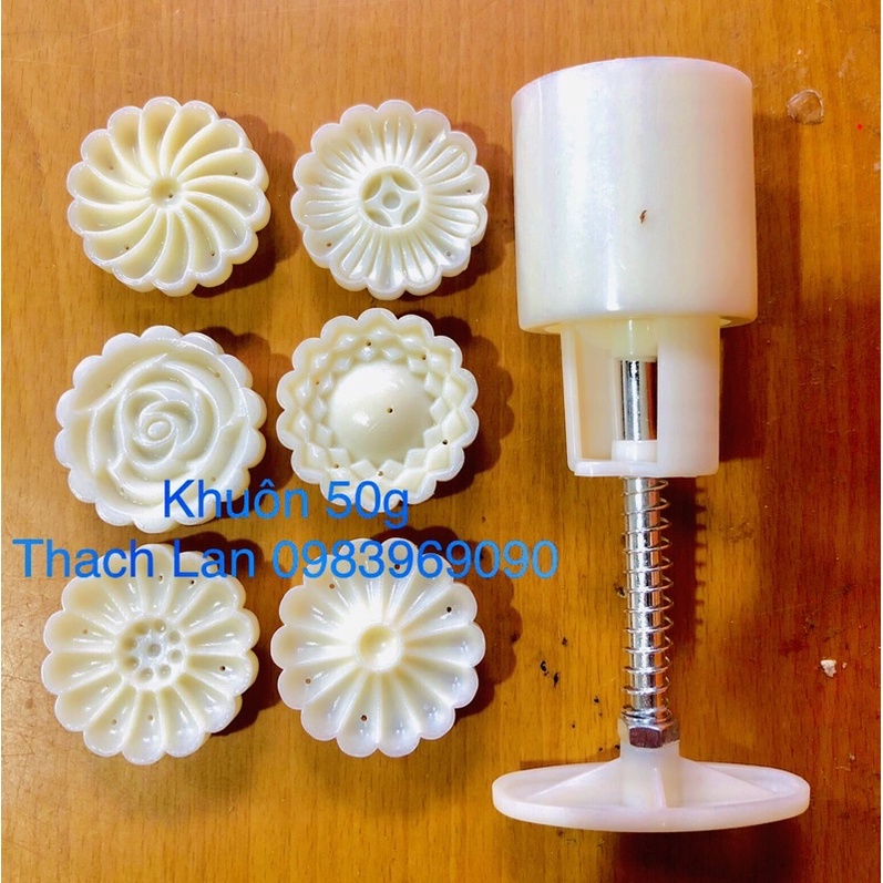 Khuôn lò xo 50g 1 nhấn 6 mặt bánh xe