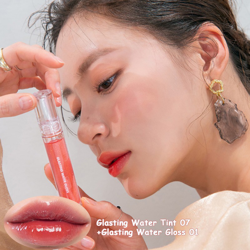 [HOT COMBO TIẾT KIỆM] Son Tint Nước Romand Glasting Water Tint Kết Hợp Cùng Son Tint Bóng Romand Glasting Water Gloss