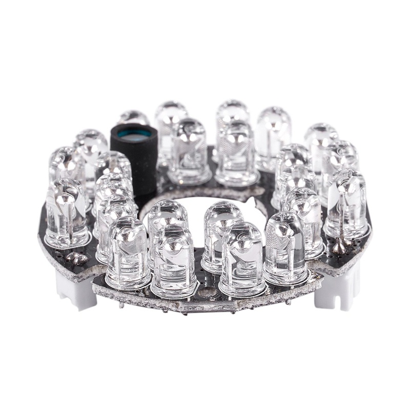 Bảng Đèn Hồng Ngoại Camera CCTV 10Mil 90 Độ 5mm 24 LED Hồng Ngoại