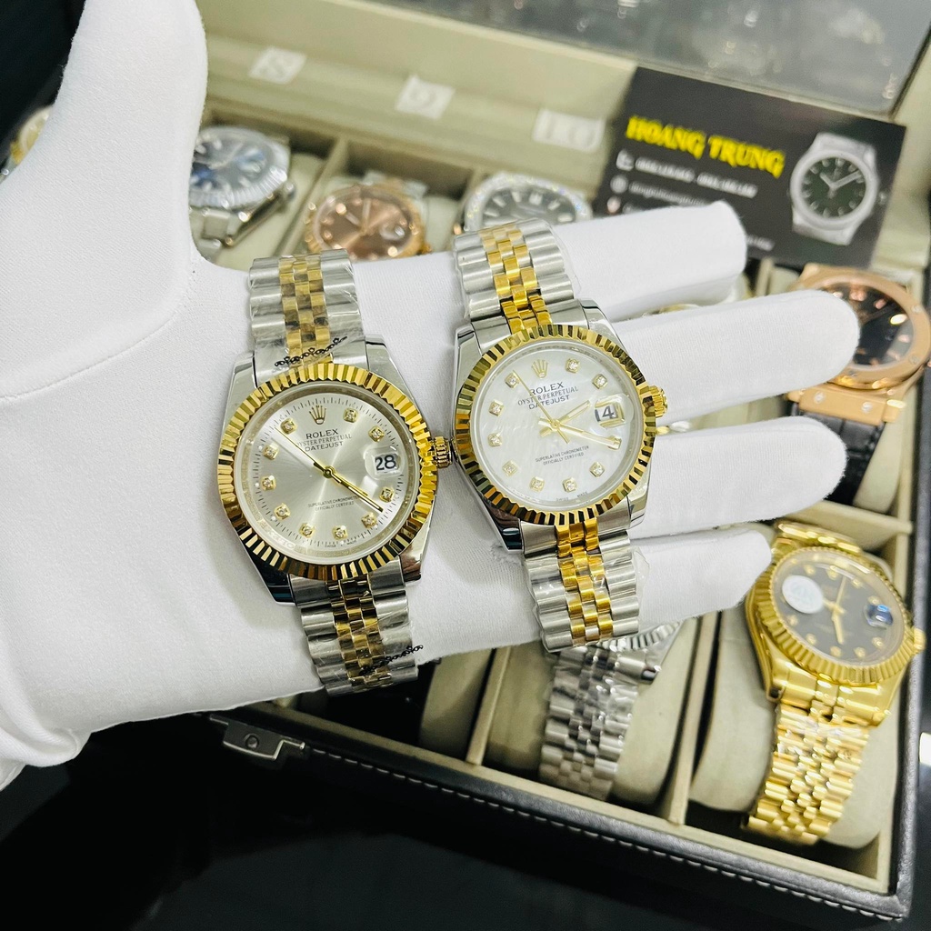 Đồng Hồ Nam RL máy nhật, kính sapphire, núm cổ chai