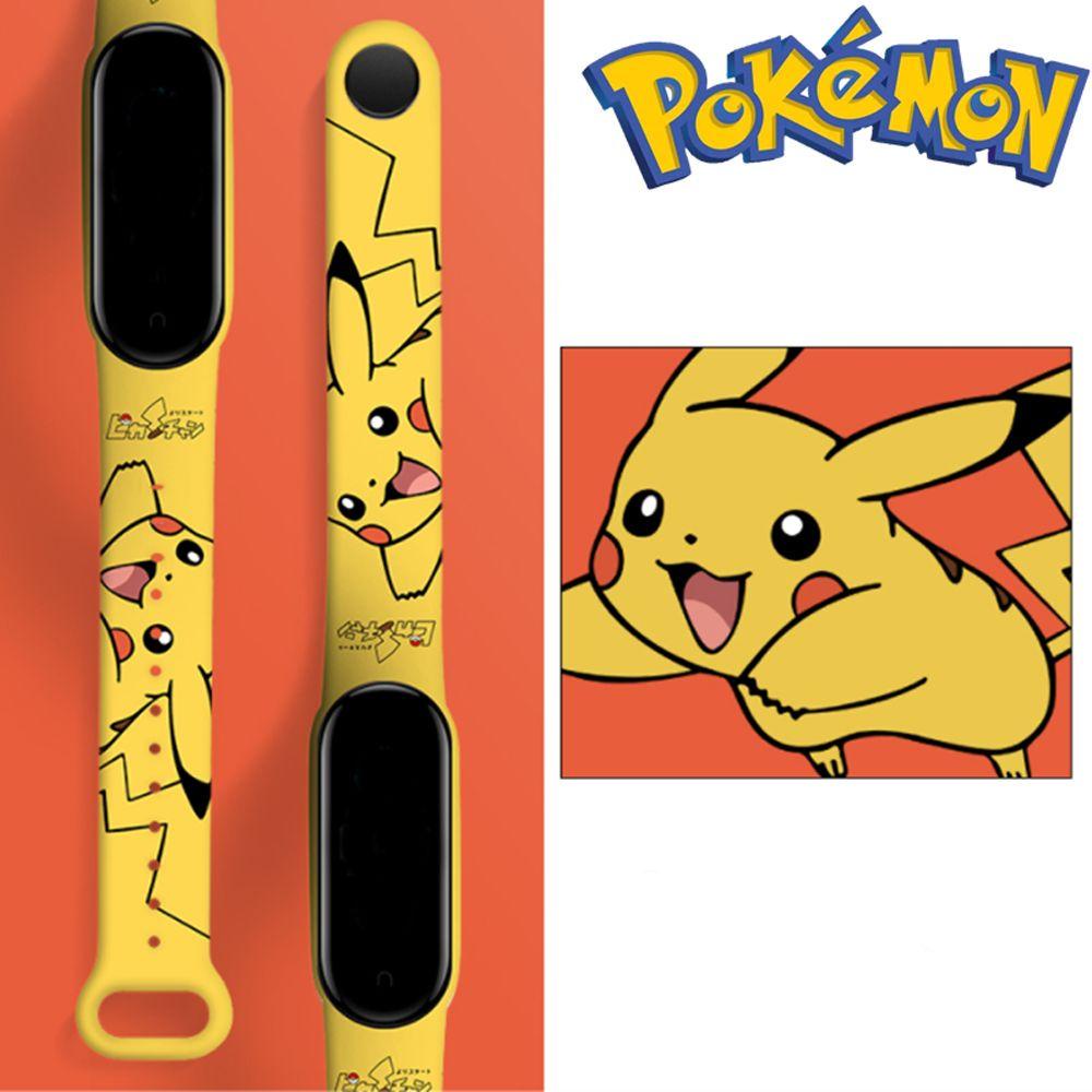 Đồng Hồ Đeo Tay Thông Minh Họa Tiết Pokemon Bằng Silicon Có Đèn LED Dành Cho Bé Gái