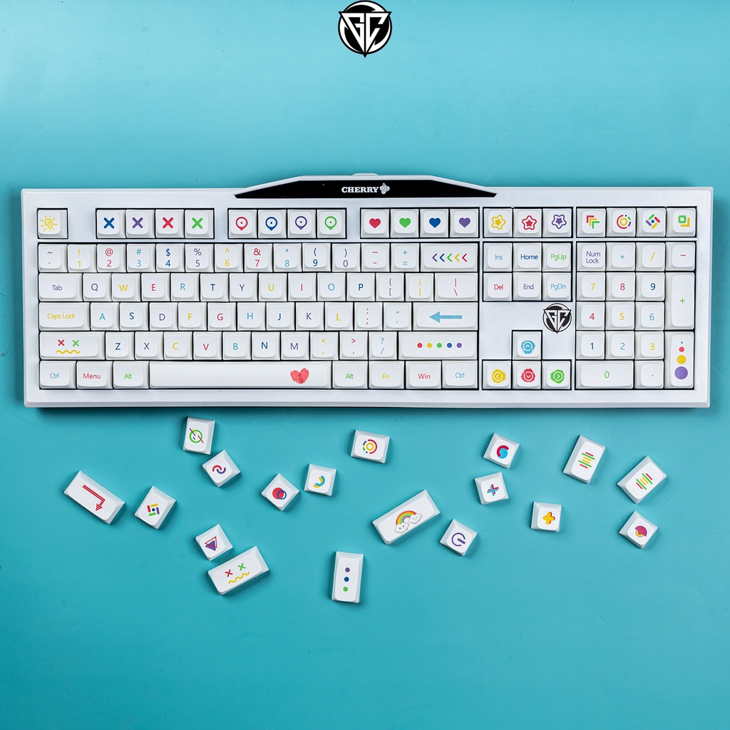 Keycap Cầu Vồng 120 nút bàn phím cơ THICK PBT XDA PROFILE