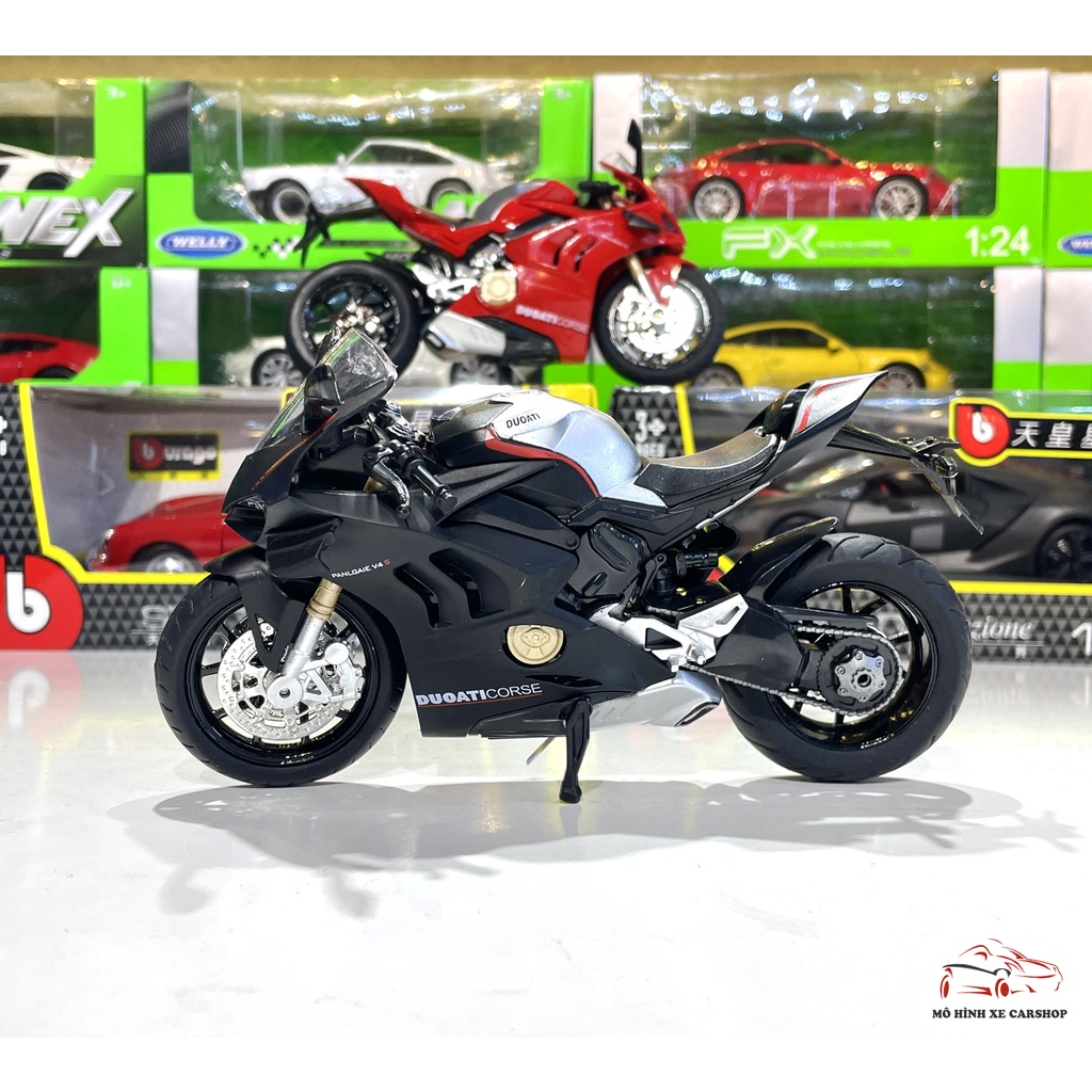 Mô hình xe Ducati V4s Corse tỉ lệ 1:12 HUAYI MODEL 2 màu