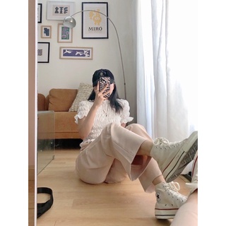 JANET STUDIO •  nhún thun tay ngắn