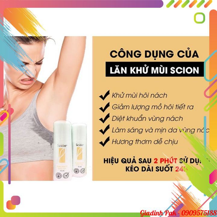 (Chính Hãng) Lăn Scion Khử Mùi Cơ Thể Đặc Biệt Hôi Nách Hôi Chân + Tặng 1 sirum nhau cừu | BigBuy360 - bigbuy360.vn