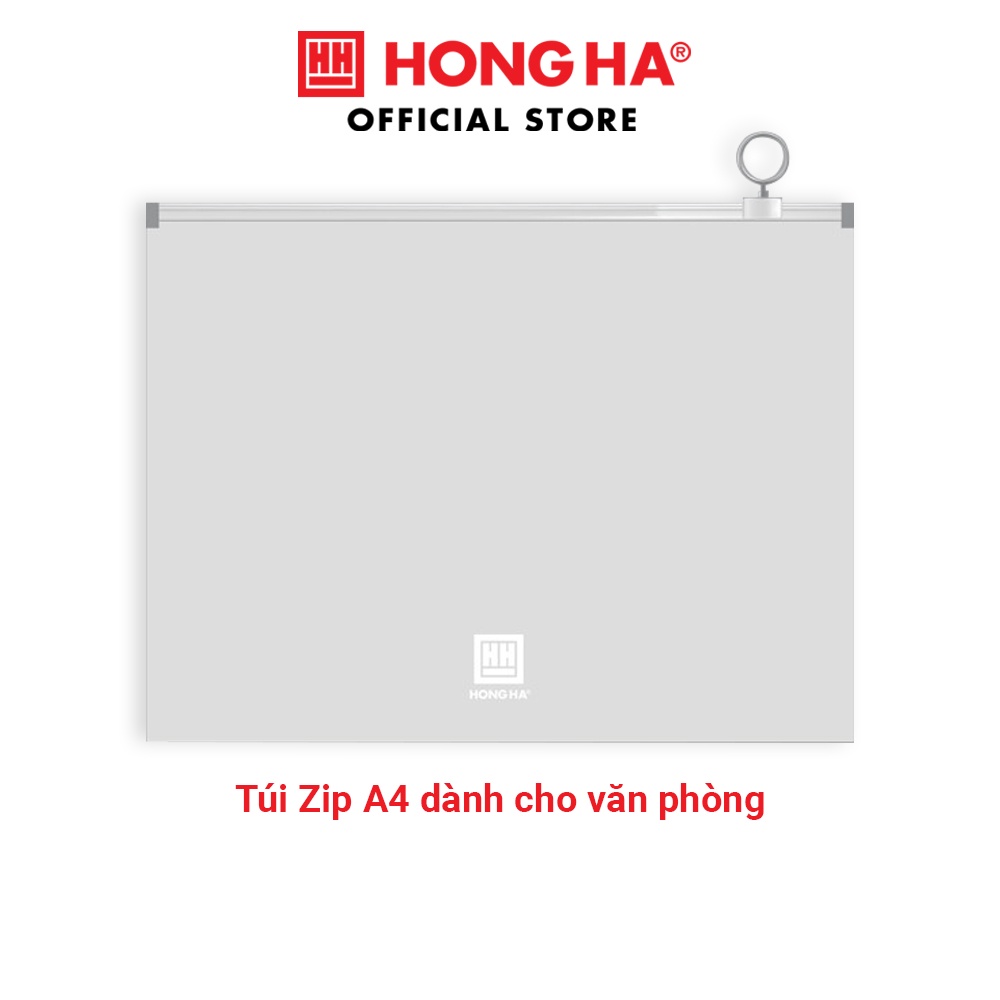 Túi đựng tài liệu Hồng Hà Clear bag S20 Khoá Zip, đựng vừa tài liệu A4 - 6670