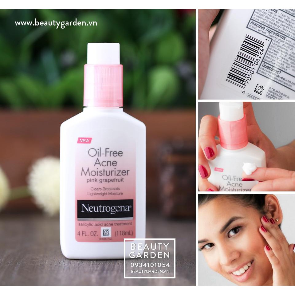 Sữa Dưỡng Da Neutrogena Oil Free Acne Moisturizer Grapefruit