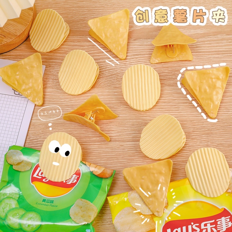 Kẹp giấy, gói hình bánh snack dễ thương
