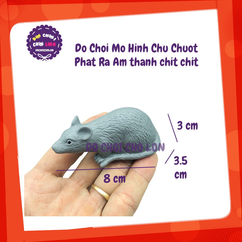 Đồ chơi mô hình con chuột phát ra âm thanh chít chít 037-68 - KhaDiTOYS - Đồ chơi nhà tắm